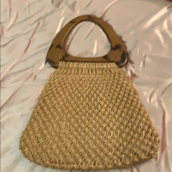 Vintage Handmade wood handled bag - Picture 7 of 8